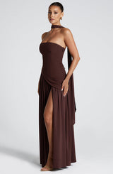 Maxi Dress : Robe Longue Femme Été Coton Fluide Légère Manches Courtes in van Seroa