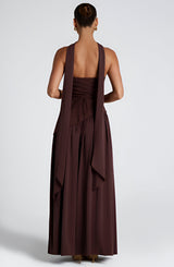 Maxi Dress : Robe Longue Femme Été Coton Fluide Légère Manches Courtes in van Seroa