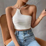 Hauts pour femmes : Top Femme Asymétrique Bretelles Hauts in van Seroa