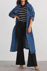 Autumn Collection : Trench Femme Ajusté Jean in Bleu XXL van Seroa