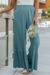 skirts : Pantalon Fluide Femme Large Taille Haute in van Seroa