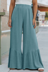 skirts : Pantalon Fluide Femme Large Taille Haute in van Seroa
