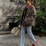 other : Veste Fourrure Femme Fausse Oversize Imprimé Léopard in van Seroa