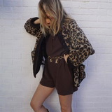other : Veste Fourrure Femme Fausse Oversize Imprimé Léopard in van Seroa
