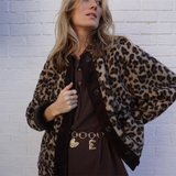 other : Veste Fourrure Femme Fausse Oversize Imprimé Léopard in van Seroa