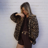 other : Veste Fourrure Femme Fausse Oversize Imprimé Léopard in van Seroa