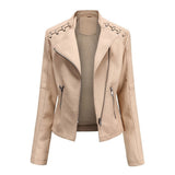 Autumn Collection : Veste Cuir Décontractée Polyester Femme Autumn Collection in van Seroa