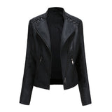 Autumn Collection : Veste Cuir Décontractée Polyester Femme Autumn Collection in Noir van Seroa