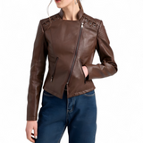 Autumn Collection : Veste Cuir Décontractée Polyester Femme Autumn Collection in van Seroa