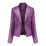 Autumn Collection : Veste Cuir Décontractée Polyester Femme Autumn Collection in van Seroa
