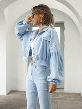 Manteaux et vestes pour femmes : Veste Femme Boutonné Courte Mode in van Seroa