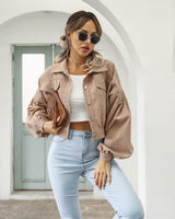 Manteaux et vestes pour femmes : Veste Femme Boutonné Courte Mode in van Seroa