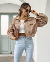 Manteaux et vestes pour femmes : Veste Femme Boutonné Courte Mode in van Seroa