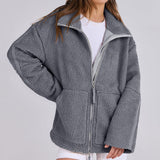 Autumn Collection : Veste Femme Élégant Fleece in Gris van Seroa