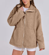 Autumn Collection : Veste Femme Élégant Fleece in Marron van Seroa