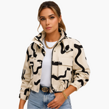 Vestes et manteaux pour femmes : Veste Femme Courte Fonctionnelle Utilitair in Abricot van Seroa