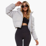 Vestes et manteaux pour femmes : Veste Femme Courte Pratique Capuch in Gris foncé van Seroa
