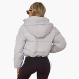 Vestes et manteaux pour femmes : Veste Femme Courte Pratique Capuch in van Seroa