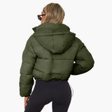 Vestes et manteaux pour femmes : Veste Femme Courte Pratique Capuch in van Seroa
