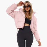 Vestes et manteaux pour femmes : Veste Femme Courte Pratique Capuch in Rose van Seroa