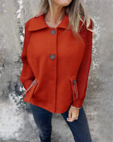 Autumn Collection : Veste Femme Manteau Hiver Décontracté Automne in Orange van Seroa