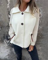 Autumn Collection : Veste Femme Manteau Hiver Décontracté Automne in Blanc van Seroa