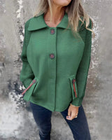 Autumn Collection : Veste Femme Manteau Hiver Décontracté Automne in Vert van Seroa