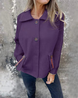 Autumn Collection : Veste Femme Manteau Hiver Décontracté Automne in Pourpre van Seroa