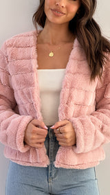 Autumn Collection : Veste Femme Élégant Courte in Rose van Seroa