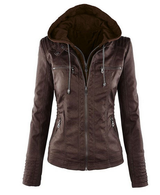 Autumn Collection : Veste Femme Décontracté Uni Unie in Marron chocolat van Seroa