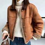 Autumn Collection : Veste Femme Élégant Daim in Marron van Seroa