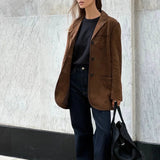 Autumn Collection : Veste Femme Marron Daim Confort in Marron van Seroa