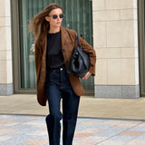 Autumn Collection : Veste Femme Marron Daim Confort in van Seroa