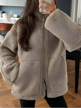 Autumn Collection : Veste en Peluche Élégante pour Femme Autumn Collection in Marron van Seroa