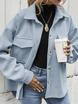 Autumn Collection : Veste Femme Polyester Popular in Bleu van Seroa