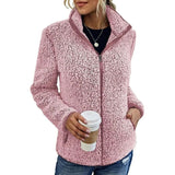 Autumn Collection : Veste Femme Polaire Chaude Confortable in Rose van Seroa