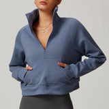 Autumn Collection : Veste Femme Capuche Confortable Polair in Bleu van Seroa