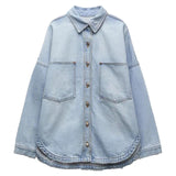 Autumn Collection : Veste Jean Femme Décontracté in van Seroa