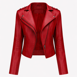 Veste Biker Femme Noire en Polyester - Style Moto Élégante et Confortable