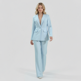 Costumes pour femmes : Ensemble Tailleur Femme avec Blazer et Pantalon Polyester in van Seroa