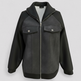 Autumn Collection : Veste Femme Polyester Col in Noir van Seroa