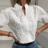 top blouses : Chemisier Détendu en Tissu Doux pour Femmes in van Seroa