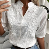 top blouses : Chemisier Détendu en Tissu Doux pour Femmes in van Seroa