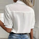 top blouses : Chemisier Détendu en Tissu Doux pour Femmes in van Seroa