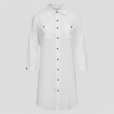 Blouses pour femmes : Blouse Femme à Pois en Tissu Léger Mode Féminine in Blanche van Seroa