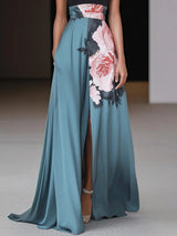 Maxi Dress : Robe Longue Femme Été Chic Imprimé Floral Fluide in van Seroa