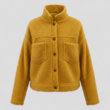 Autumn Collection : Manteau Long Femme Automnal Polyester Autumn Collection in Jaune van Seroa