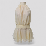Robes : Robe Femme Mini en Chiffon Polyester Mode Féminine in Jaune van Seroa