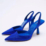 sandals : Sandales Femme Cuir à Talon Hau sandals Accessoires De Mode in Bleu van Seroa