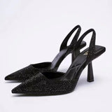 sandals : Sandales Femme Cuir à Talon Hau sandals Accessoires De Mode in Noir van Seroa